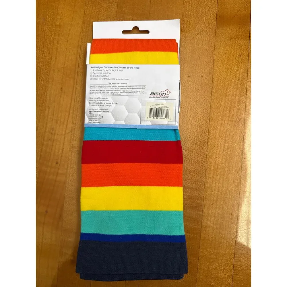 🌈 Rainbow Compression trouser socks 15-20mm/hg OS fits most NWT